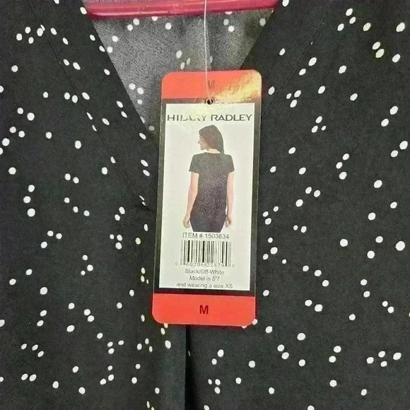 Hilary Radley Women's Flowy Blouse Top V-neck Flutter Sleeves Size M - Picture 5 of 7